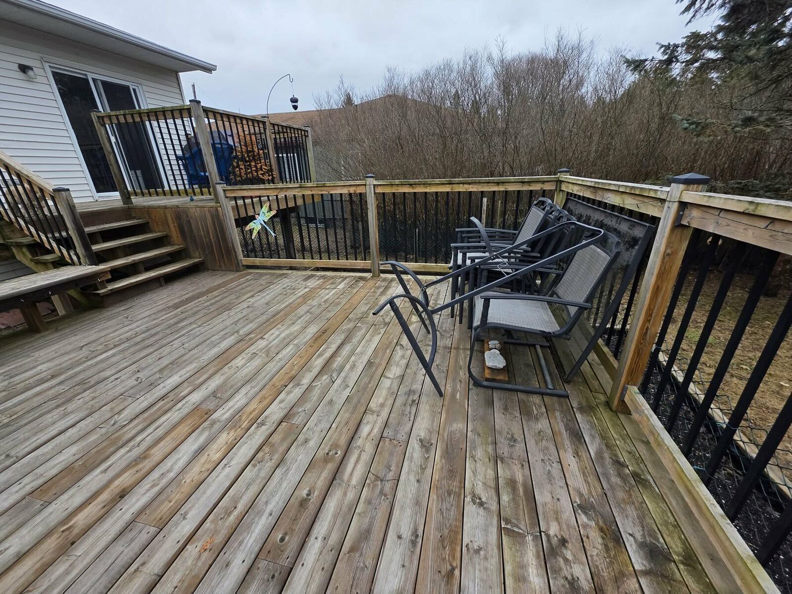Before: 16-year-old deck, greyed and weathered