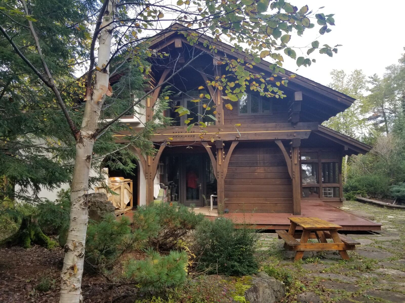 Before: front elevation, original weathered finish